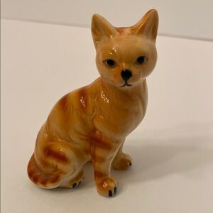 Vintage Porcelain Cat Hand Painted Figurine